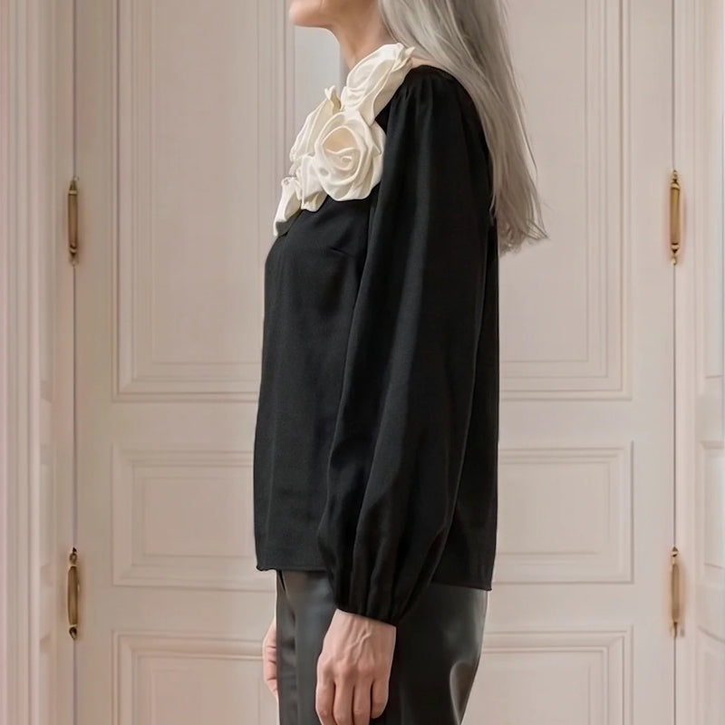 Skye off shoulder blouse - black