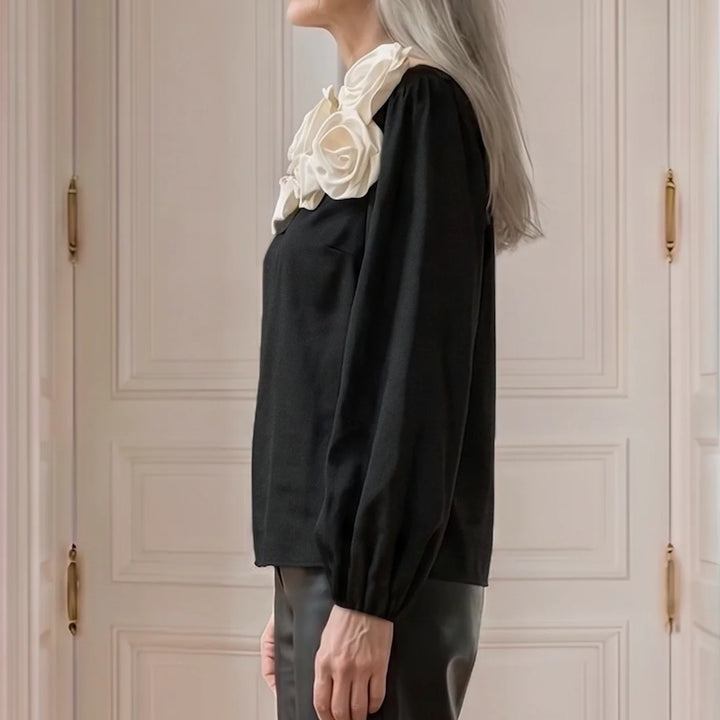Skye off shoulder blouse - black