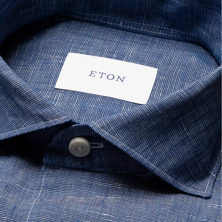Solid linen shirt - blue