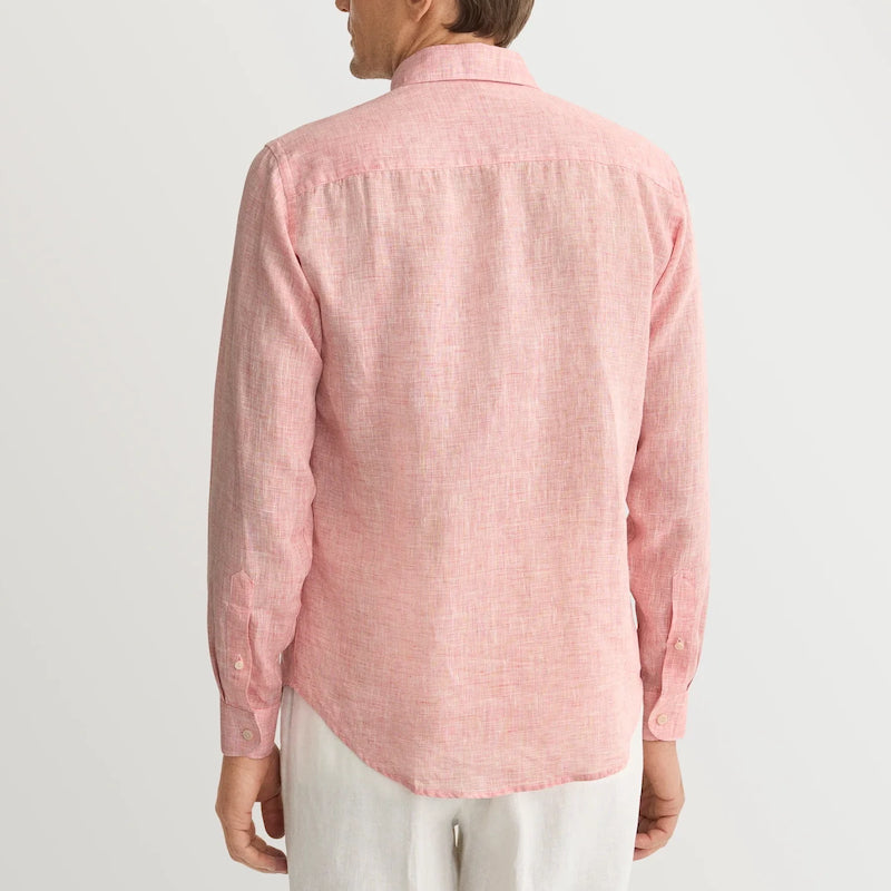 Solid linen shirt - pink
