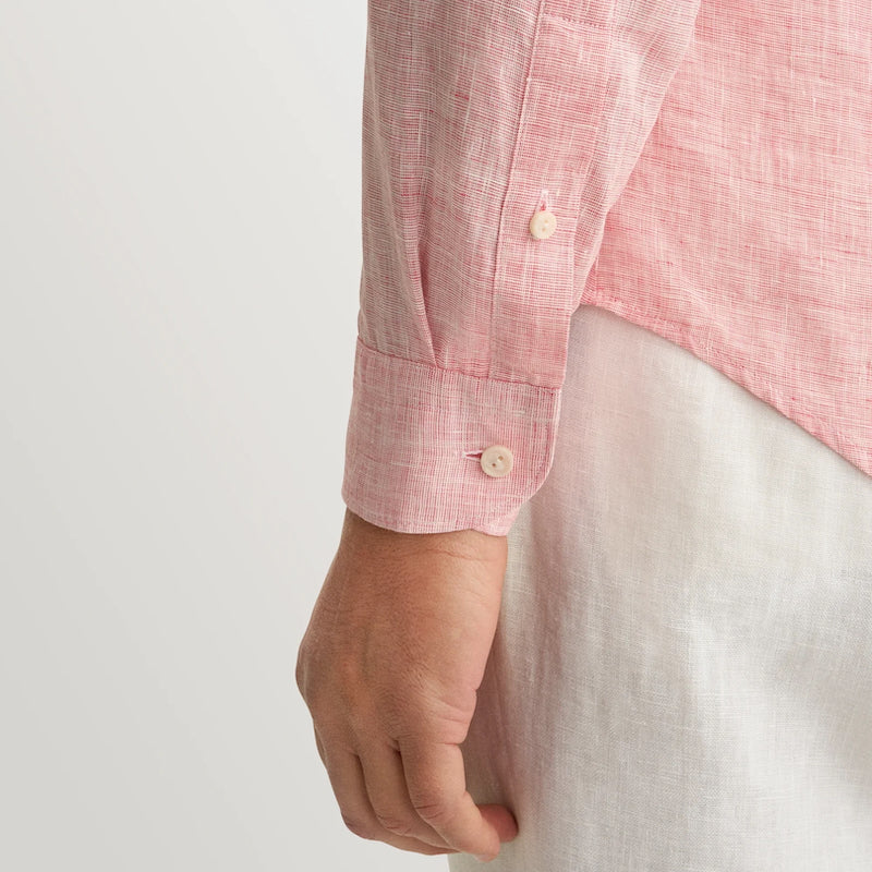 Solid linen shirt - pink