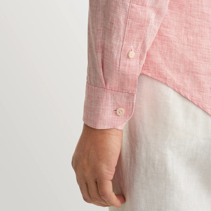 Solid linen shirt - pink