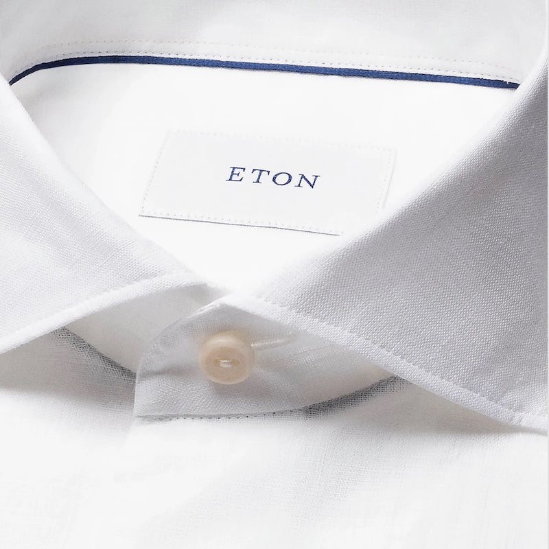 Solid linen shirt - white