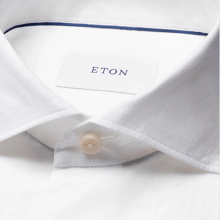 Solid linen shirt - white