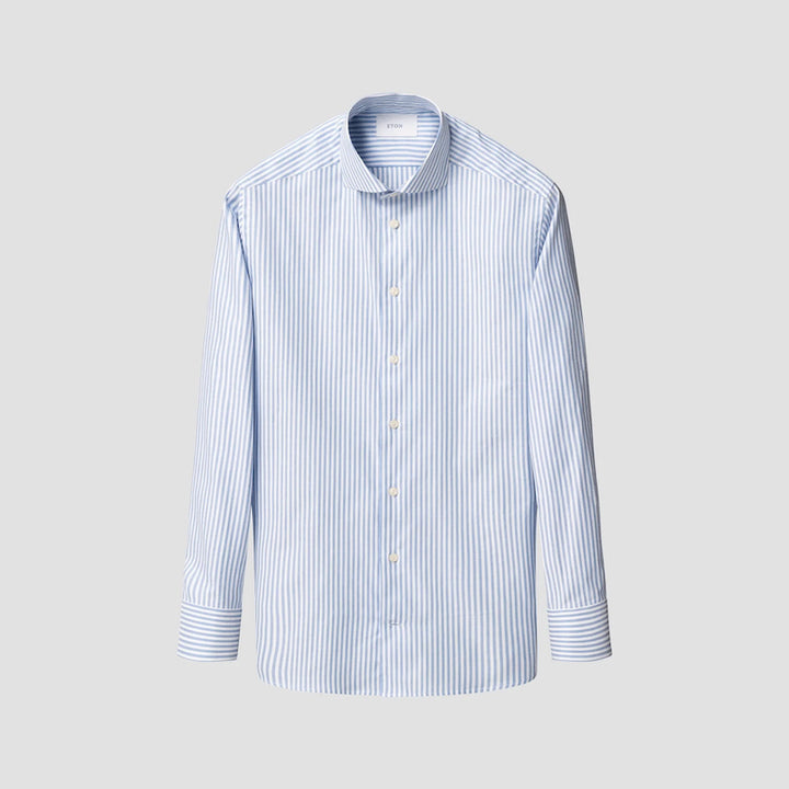 Striped signature Oxford shirt - blue