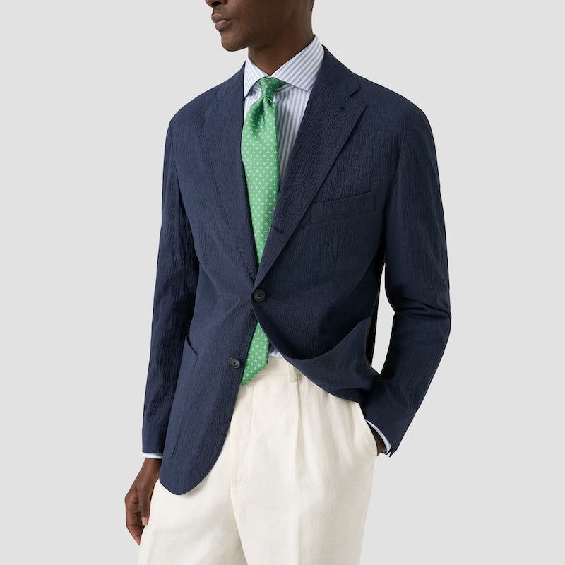 Striped signature Oxford shirt - blue