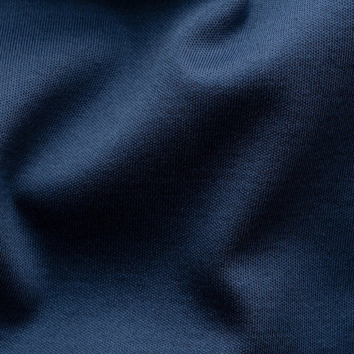 Cotton interlock polo shirt - mid blue