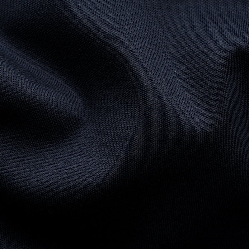 Cotton interlock polo shirt - navy