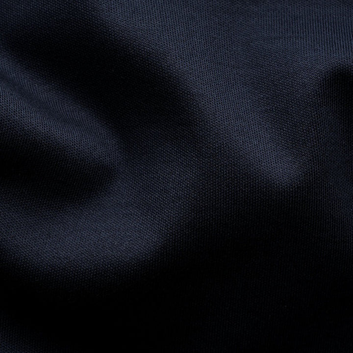Cotton interlock polo shirt - navy