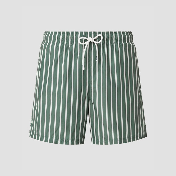 Striped swimtrunks - green