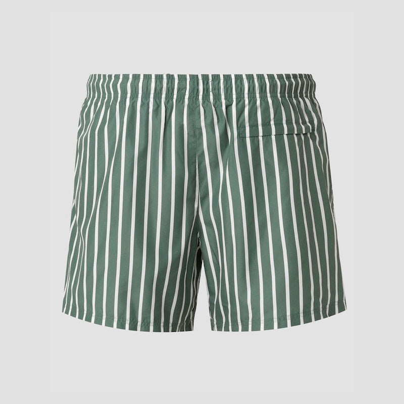 Striped swimtrunks - green