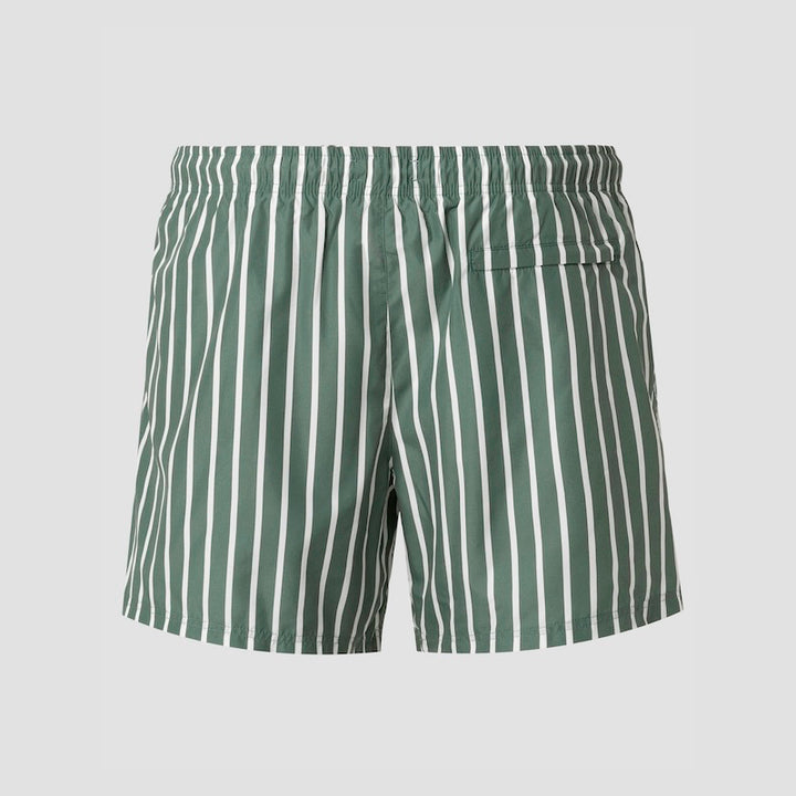 Striped swimtrunks - green