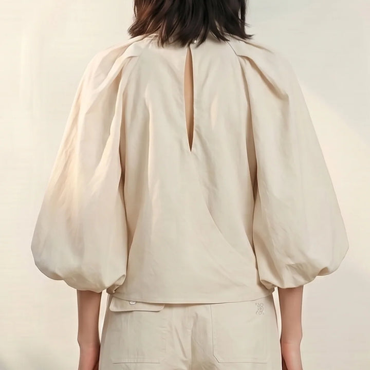 Tania balloon top - vanilla white