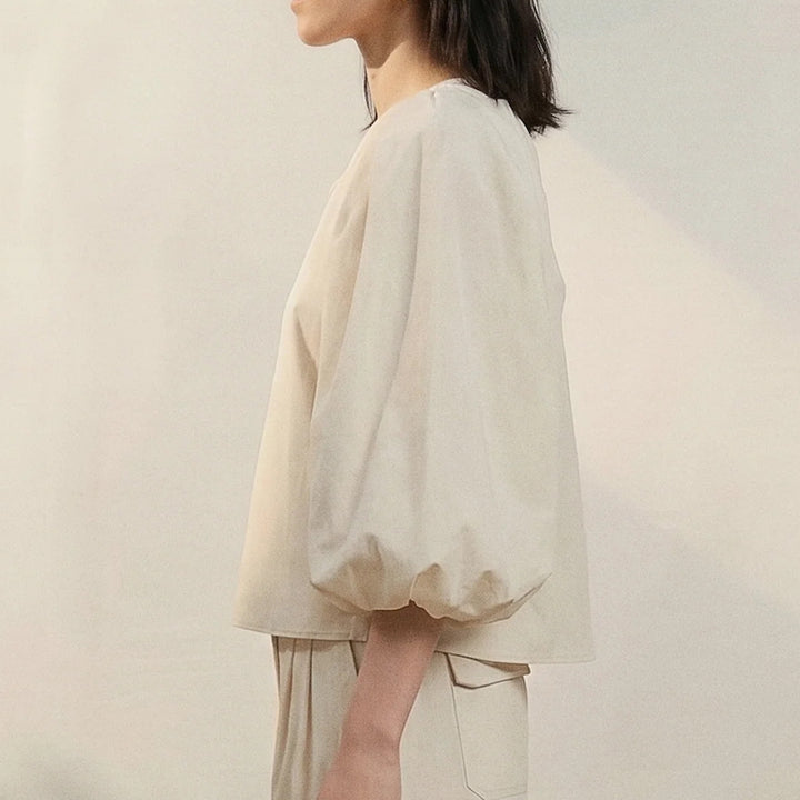 Tania balloon top - vanilla white
