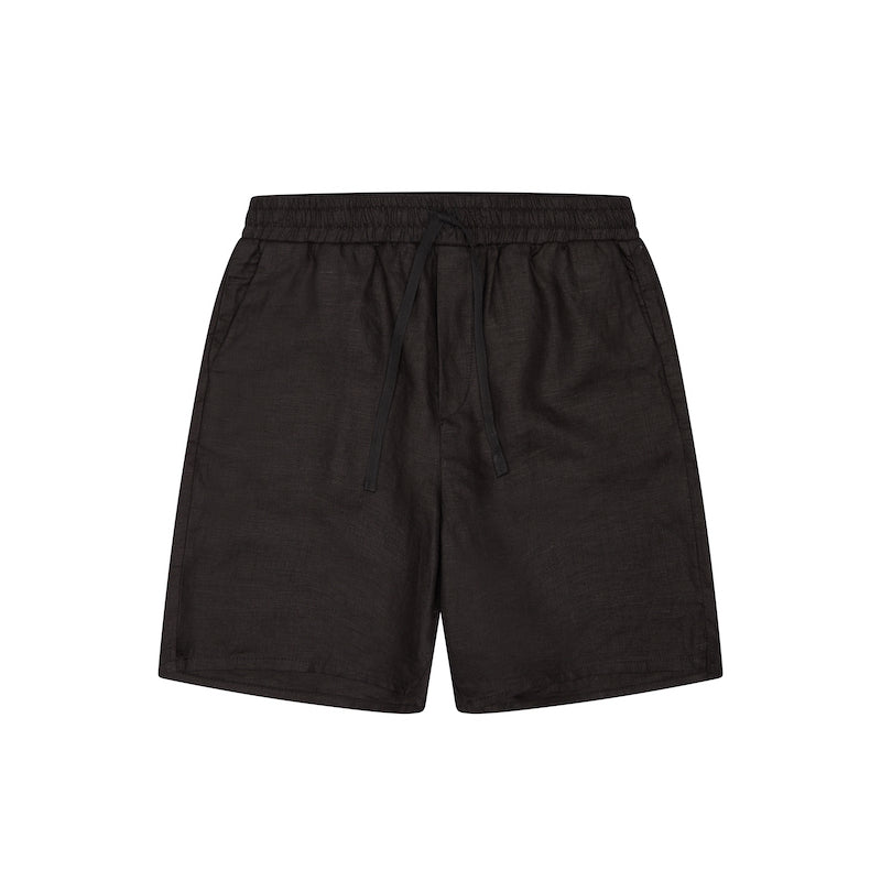 Bommy linen shorts - black